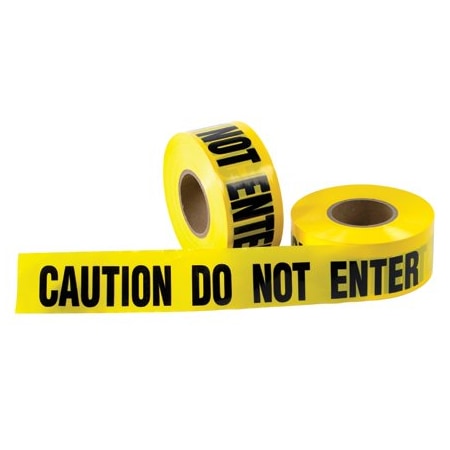 Bsc Preferred 3'' x 1000' - Barricade Tape ''Caution Do Not Enter'', 4PK BUY00021650
